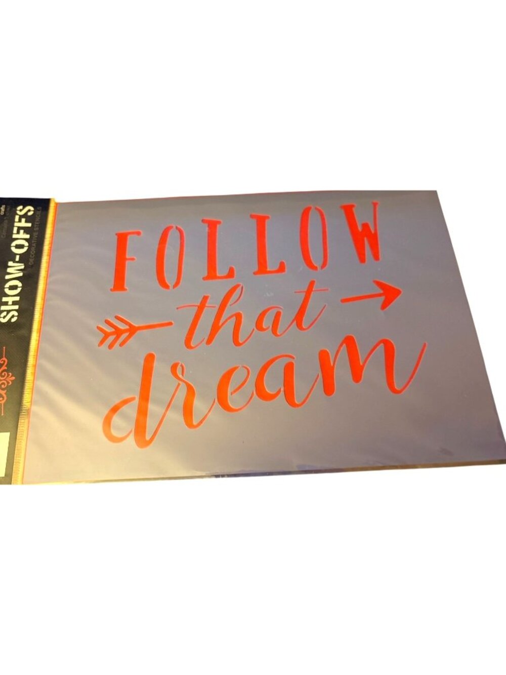 Follow That Dream Decorative Stencil Home Decor Show-Offs Crafting Template